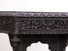 Hexagonal carved Table