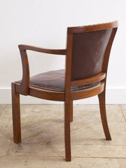 Leather Open Armchair