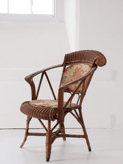 Scrolled Canework Open Armchair