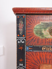Folk Art Painted Cabinet