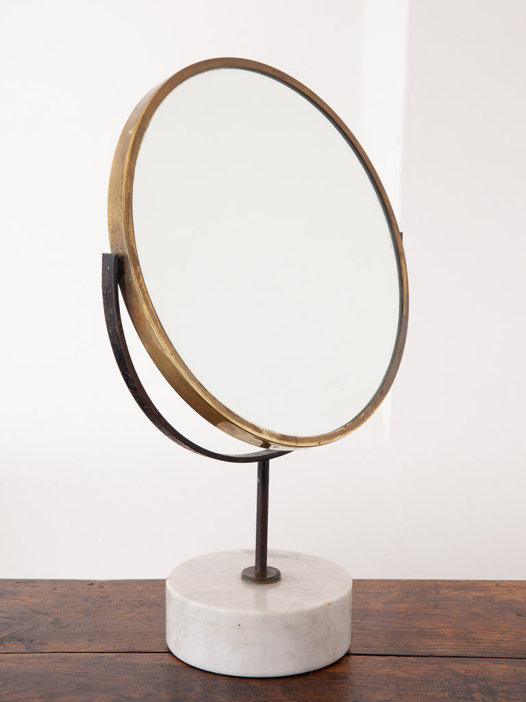 Bronze & Carrara Marble Mirror