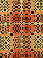 Elfed Orange & Black Tapestry Blanket