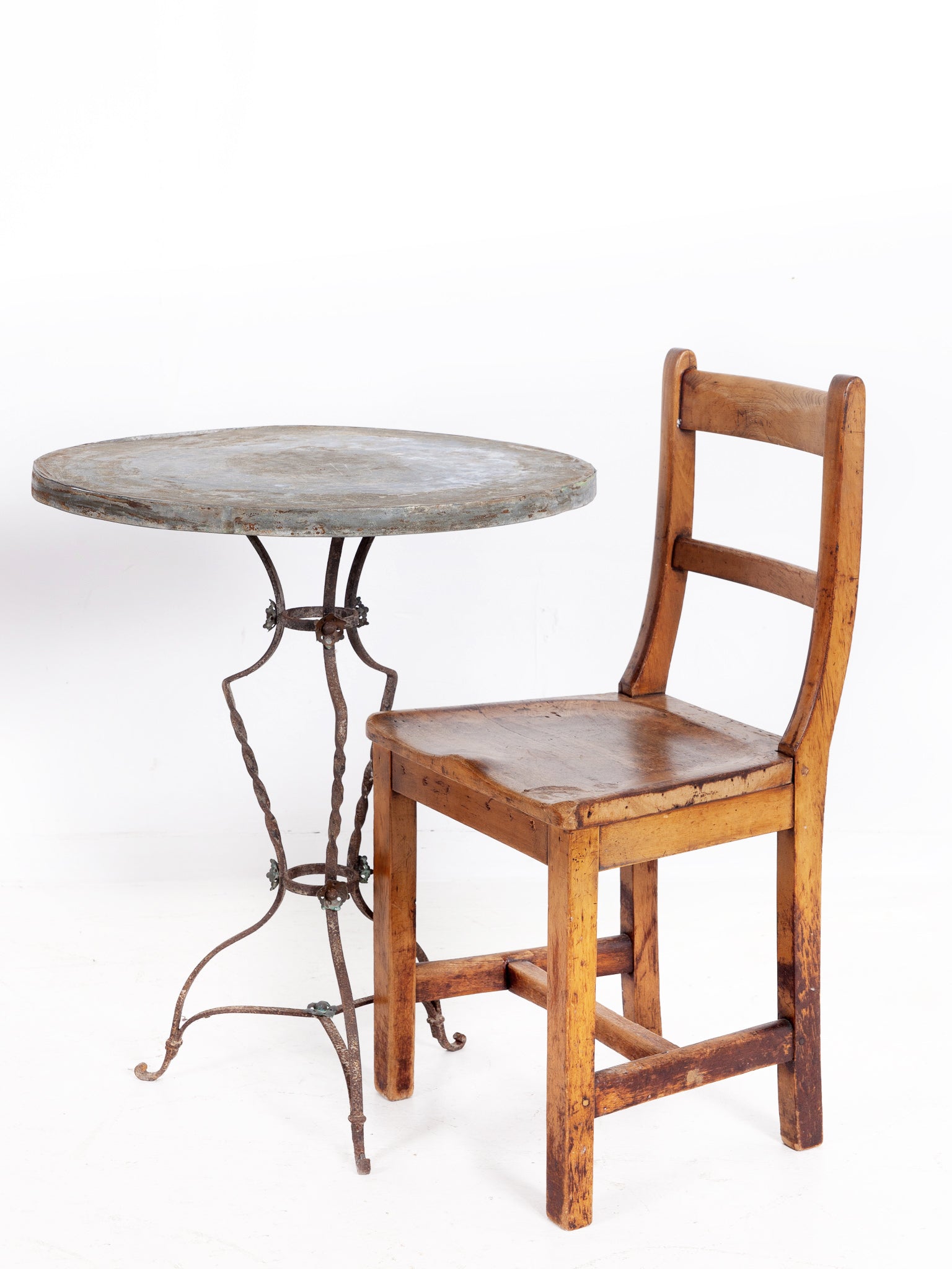 Zinc Top Bistro Table Drew Pritchard Ltd