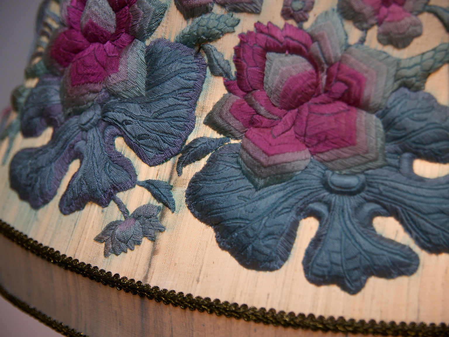 Crewel Work Lampshade Drew Pritchard Ltd