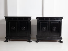Ebonised Side Cabinets
