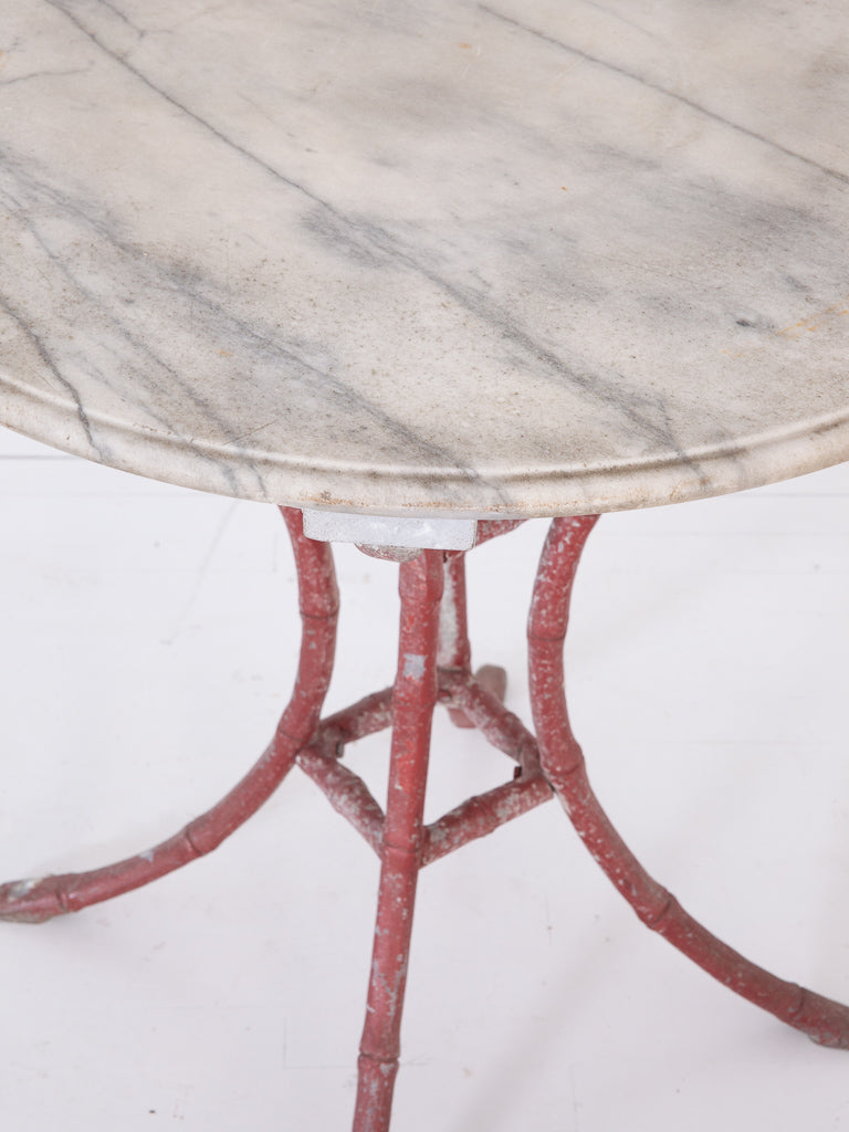 Faux Bamboo & Marble Table