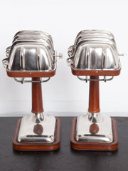 Chrome & Leather Lamps