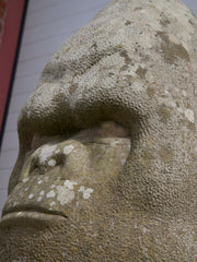 Monumental Carved Stone Gorilla Bust