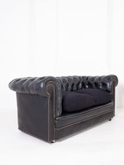 Black Leather Chesterfield