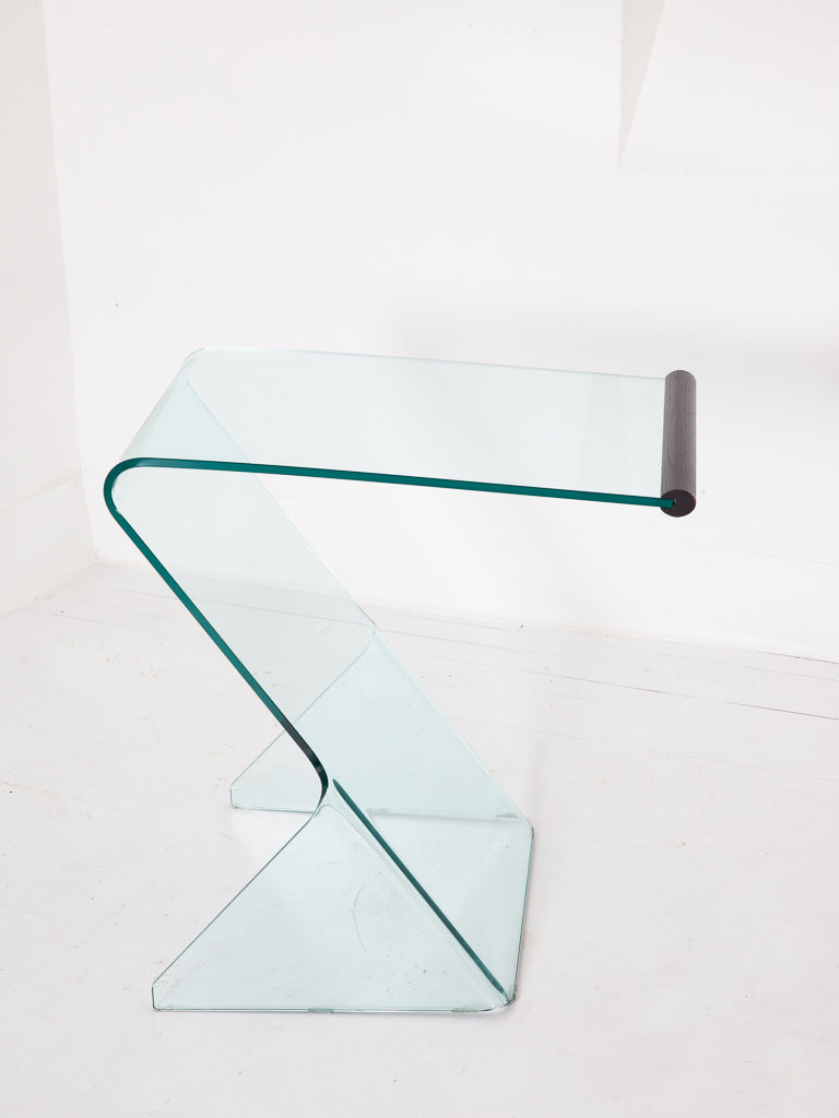 Curved Glass Side Table Drew Pritchard Ltd