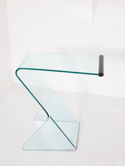Curved Glass Side Table