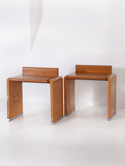 A Pair of Burr and Maple Night Stands