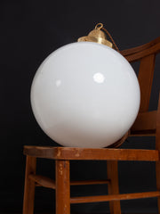 Large Globe Opaline Pendant Lights