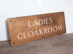 Cloakroom Sign