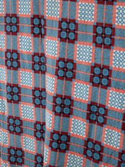 Blue Pink Welsh Tapestry Blanket