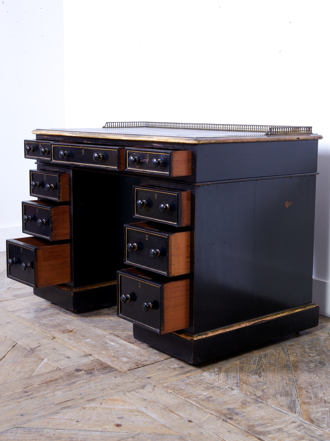 Ebonised & Gilt Desk