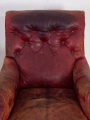 Red Leather Arm Chairs