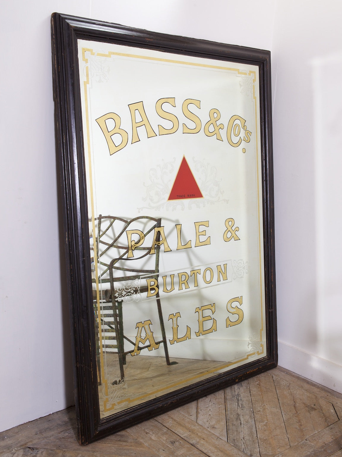 Ebonised Bass Ales Mirror