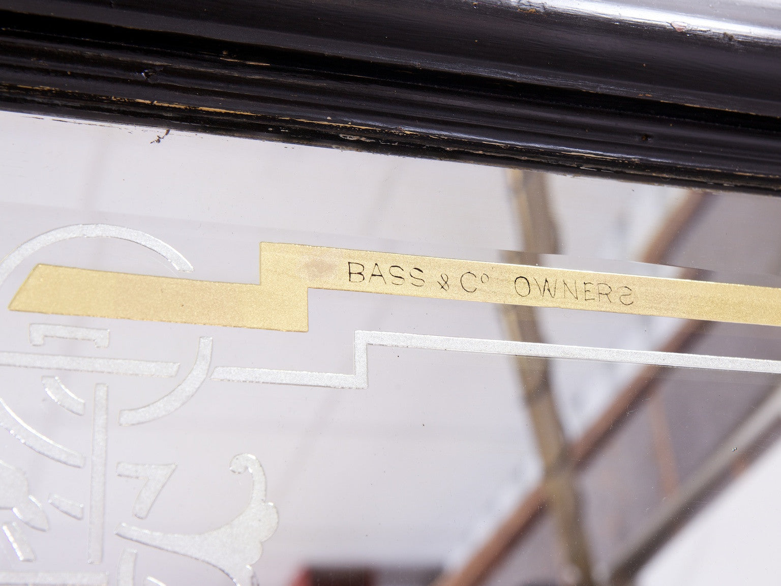 Ebonised Bass Ales Mirror