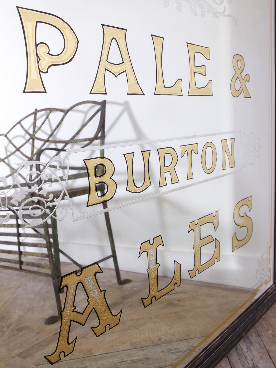 Ebonised Bass Ales Mirror