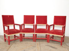 Red Velvet Dining Chairs