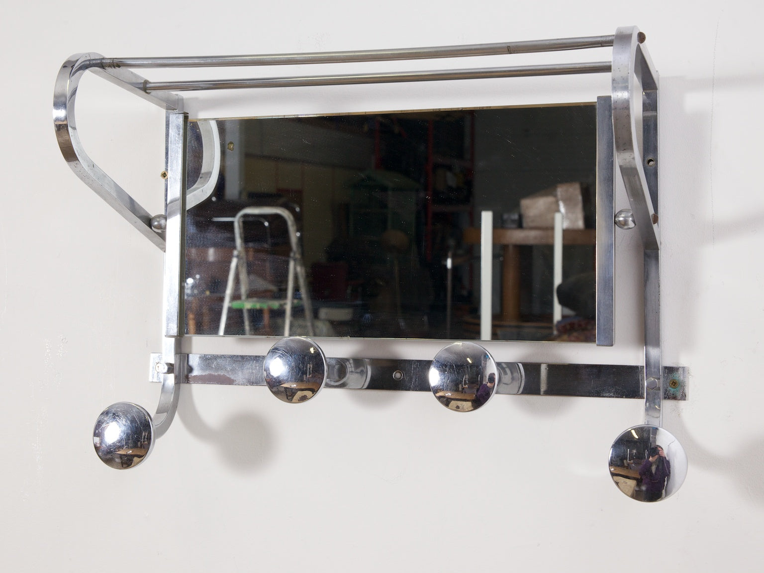 Mirrored Coat Rack