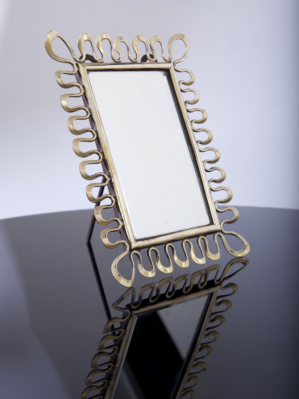 Brass Table Mirror