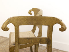 Brass Repousse Chairs
