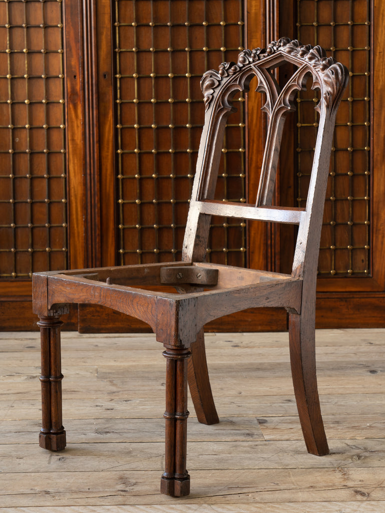 A William IV Gothic Oak Chair