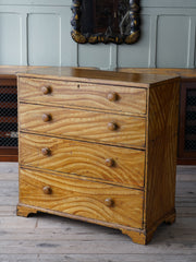 Faux Elm Wood Georgian Chest of Drawers