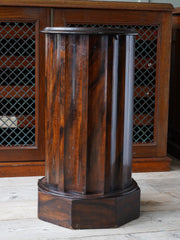 Faux Rosewood Column Pot Cabinet