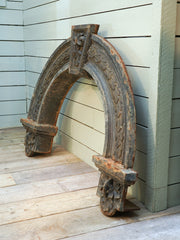 Arched 19th Century Cast Iron Door Pediment