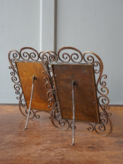 Pair of Brass Easel Picture Frames