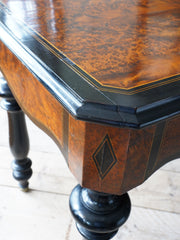 French Ebonised & Marquetry Desk