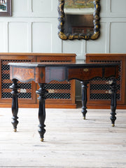 French Ebonised & Marquetry Desk