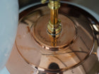 The Tomkin Opaline Glass Pendant in Polished Copper