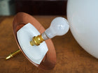 The Tomkin Opaline Glass Pendant in Polished Copper