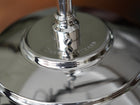 The Tomkin Opaline Glass Pendant in Nickel