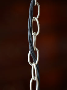 The Tomkin Opaline Glass Pendant in Nickel