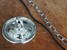 The Tomkin Opaline Glass Pendant in Nickel