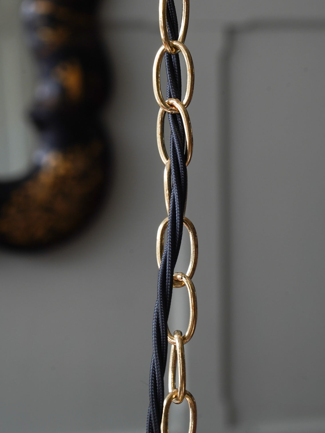 The Tomkin Opaline Glass Pendant in Polished Brass