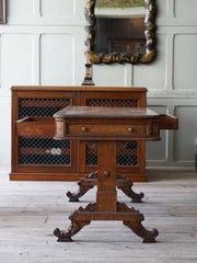 An English Regency Burr Oak Writing Table