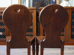 A Pair of 19th century Mahogany Hall Chairs