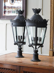 A Pair of 20th Century Pillar Lanterns