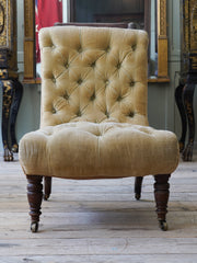 A 19th Century Button Back Slipper Chair