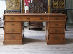 A 19th Century Aesthetic Movement Pedestal Desk