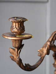 A Pair of Three Branch Candleabra