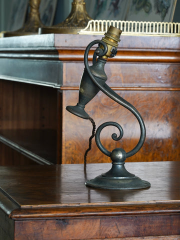 A late 19th century Gimbal Lamp