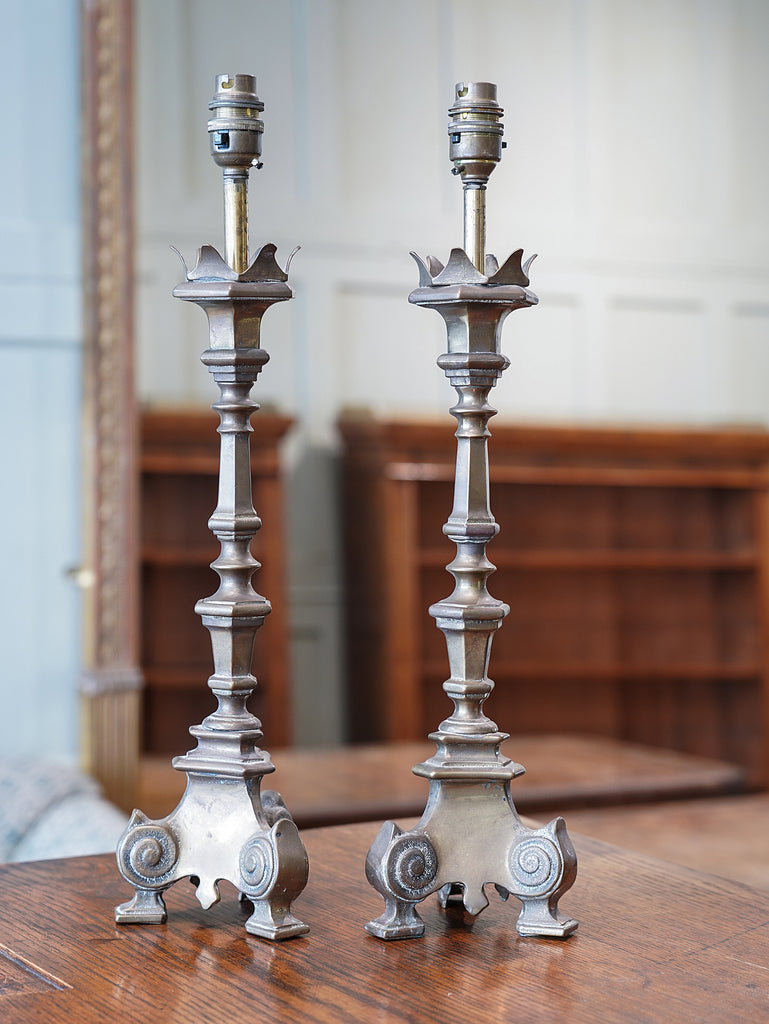 A Pair of Brass Table Lamps