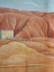 A Oil on Canvas of The Atlas Mountains